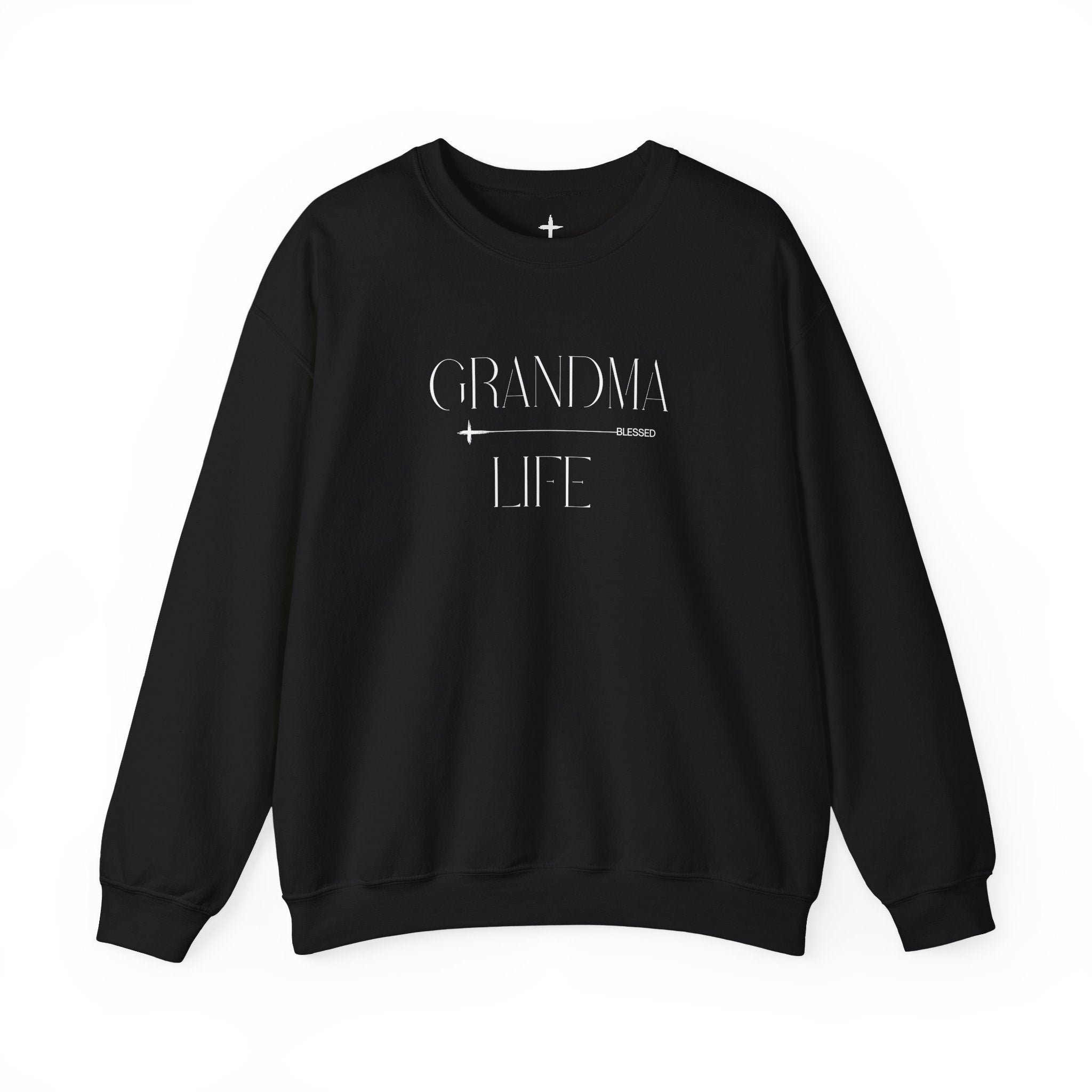 Grandma Life Blessed Crewneck Sweatshirt — Minimalist Grandmother Comfort Gift