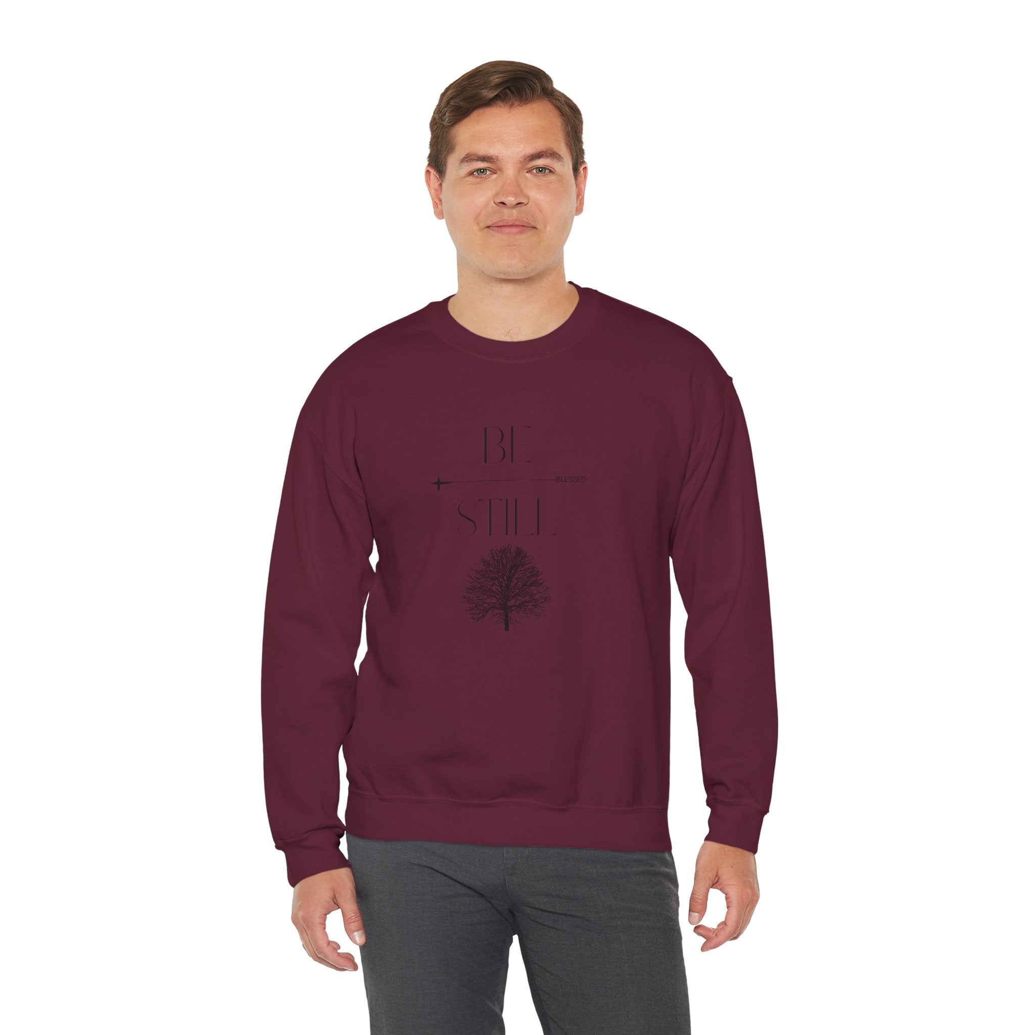 Be Still & Blessed Crewneck UNISEX Sweatshirt — Inspirational Christian Sweatshirt