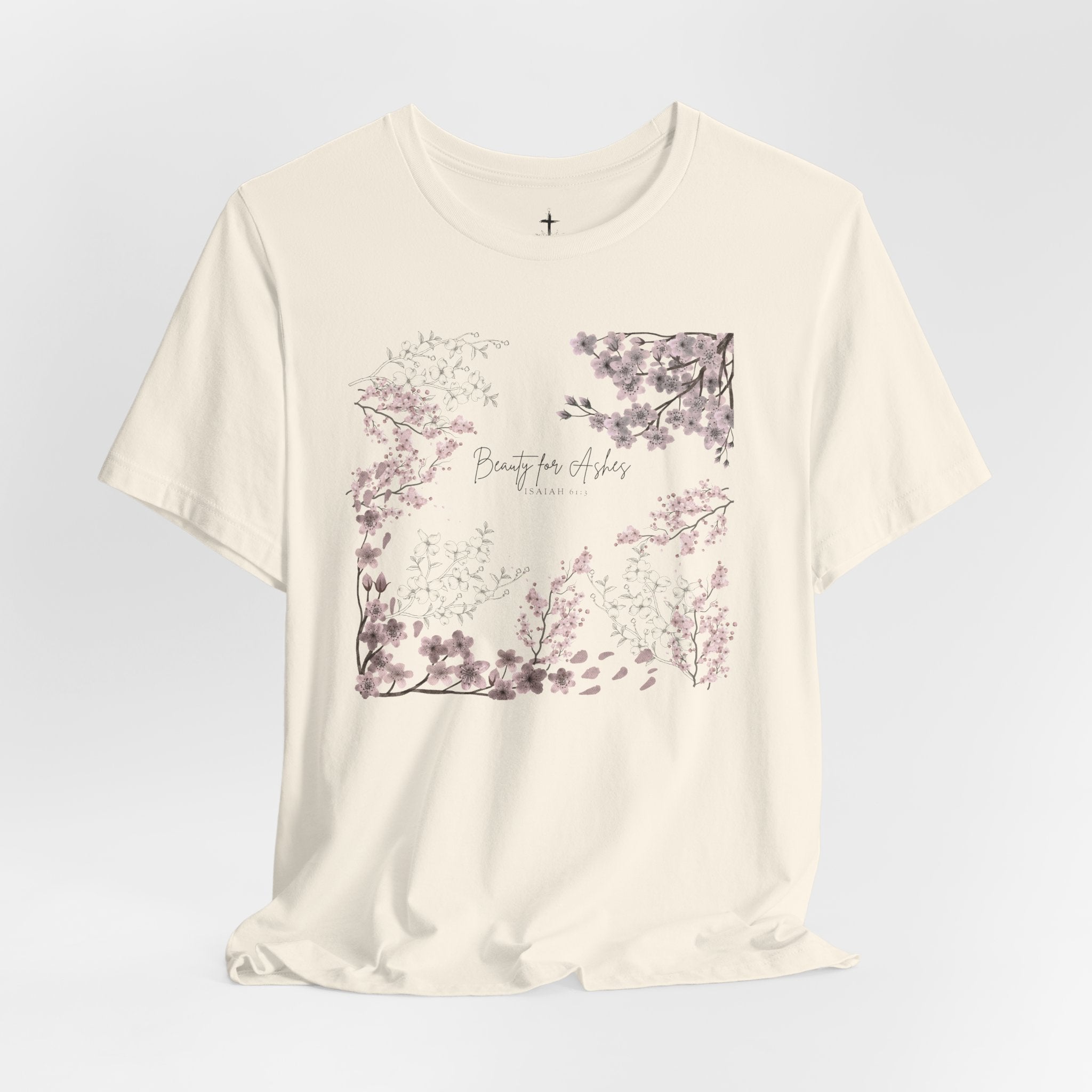 GORGEOUS “BEAUTY FOR ASHES” Women’s Floral Design Tee