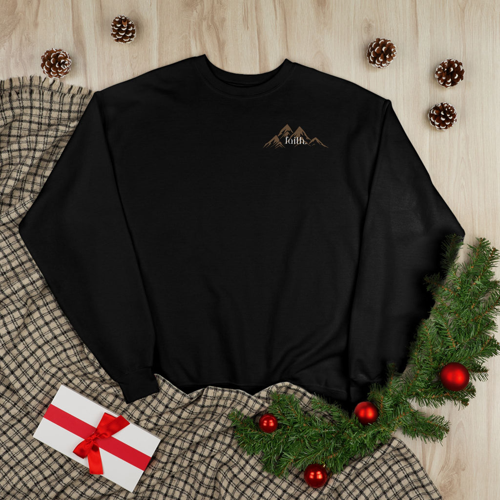 Comfy Mountain faith Crewneck UNISEX Sweatshirt- great gift!