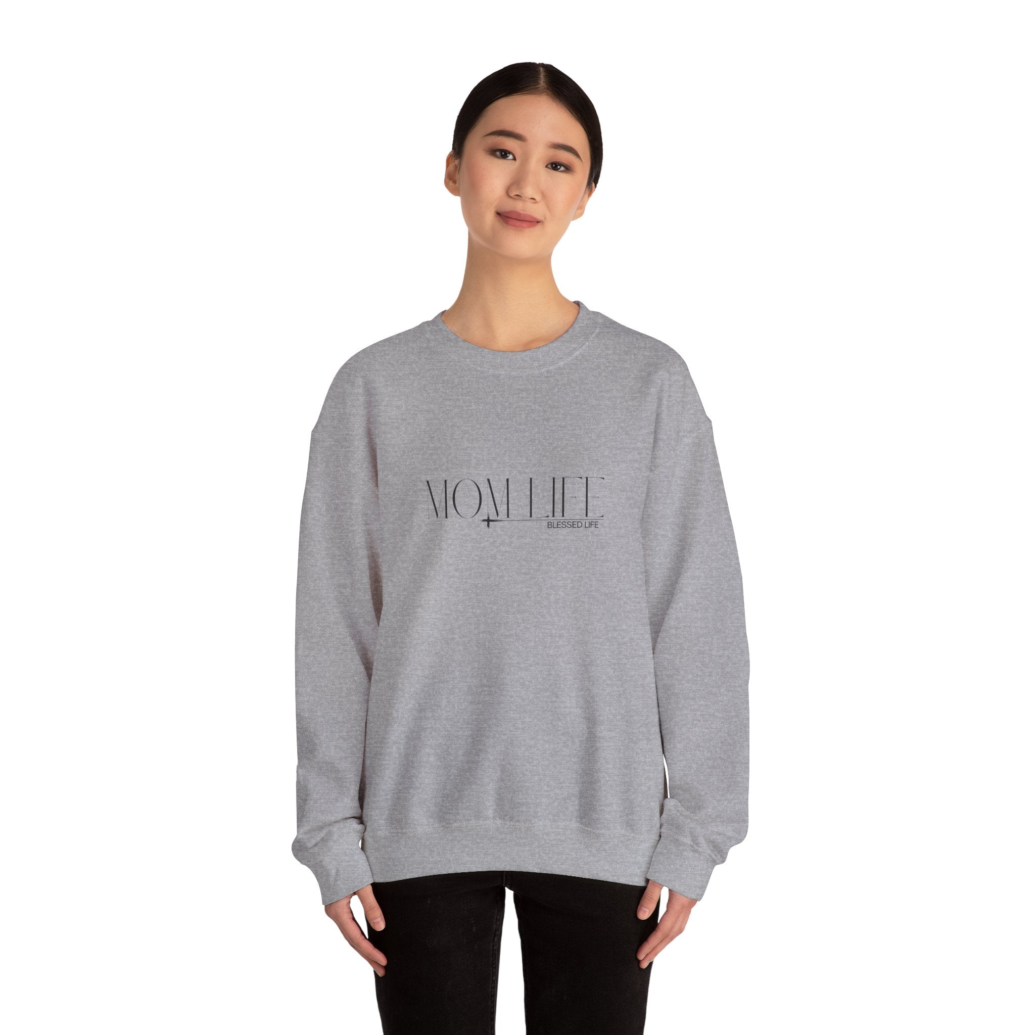 “Mom Life” Blessed Sweatshirt - Crewneck