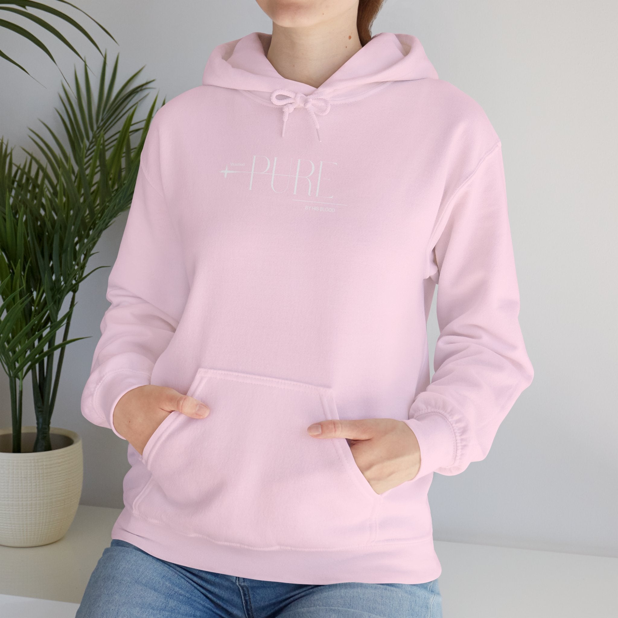 Washed PURE by HIS BLOOD Hoodie — Christian Faith Pullover