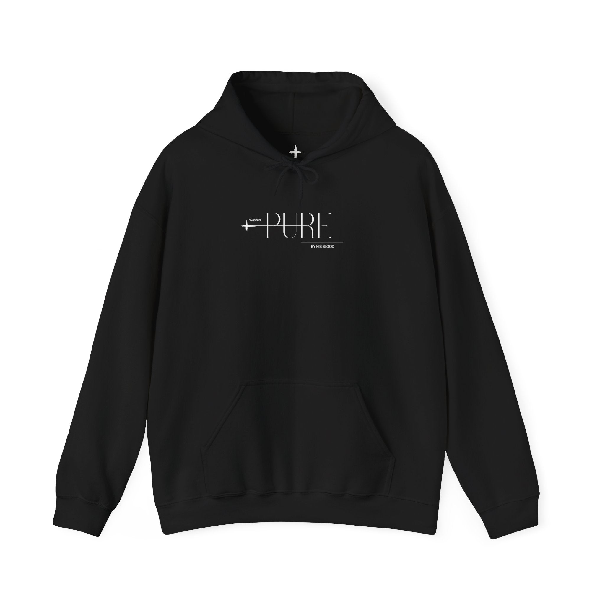 Washed PURE by HIS BLOOD Hoodie — Christian Faith Pullover