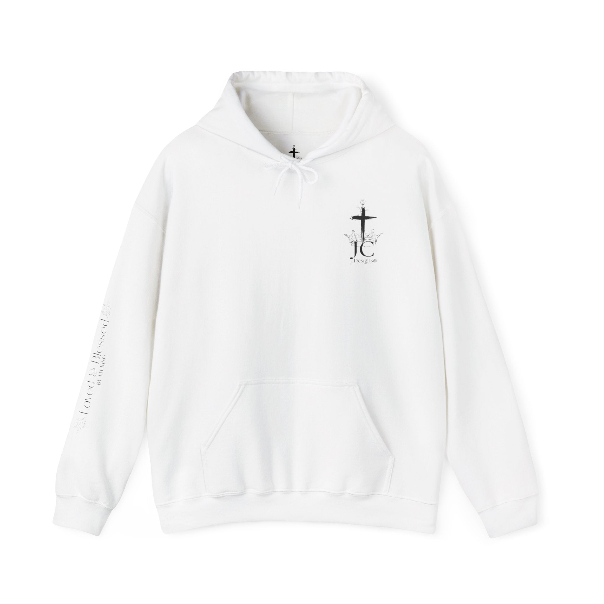 JC Designs Logo /Loved & Blessed Hoodie — UNISEX