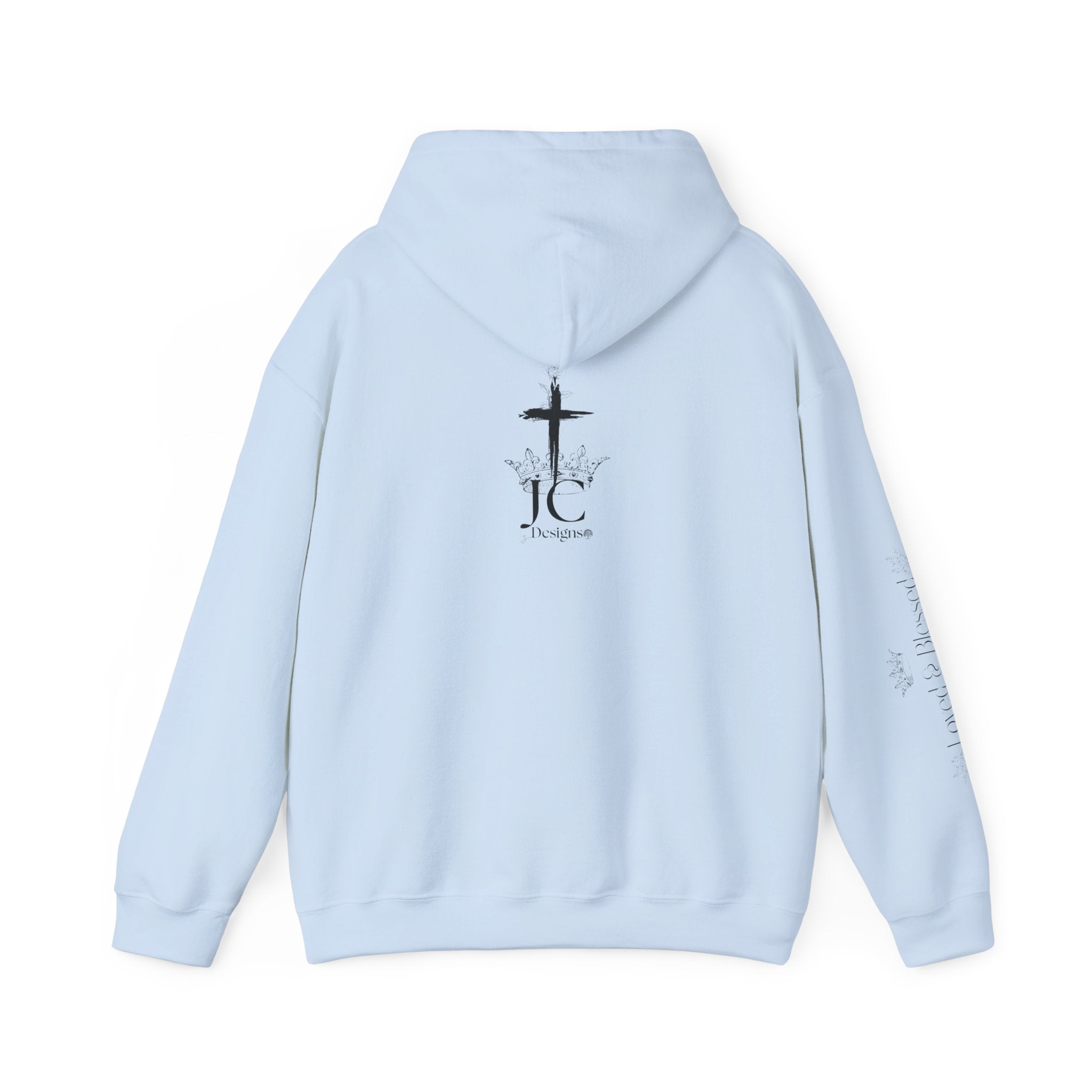 JC Designs Logo /Loved & Blessed Hoodie — UNISEX