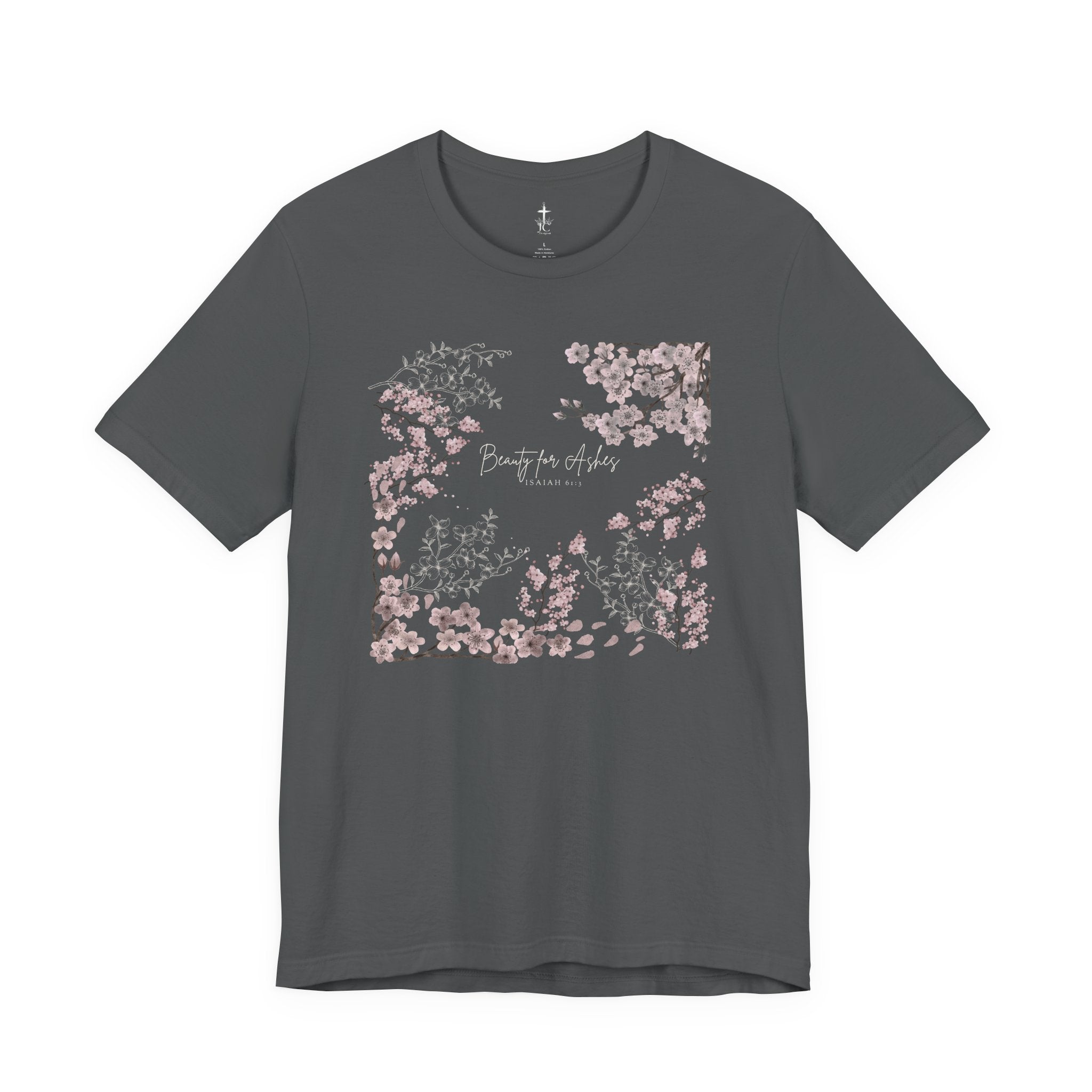 GORGEOUS “BEAUTY FOR ASHES” Women’s Floral Design Tee