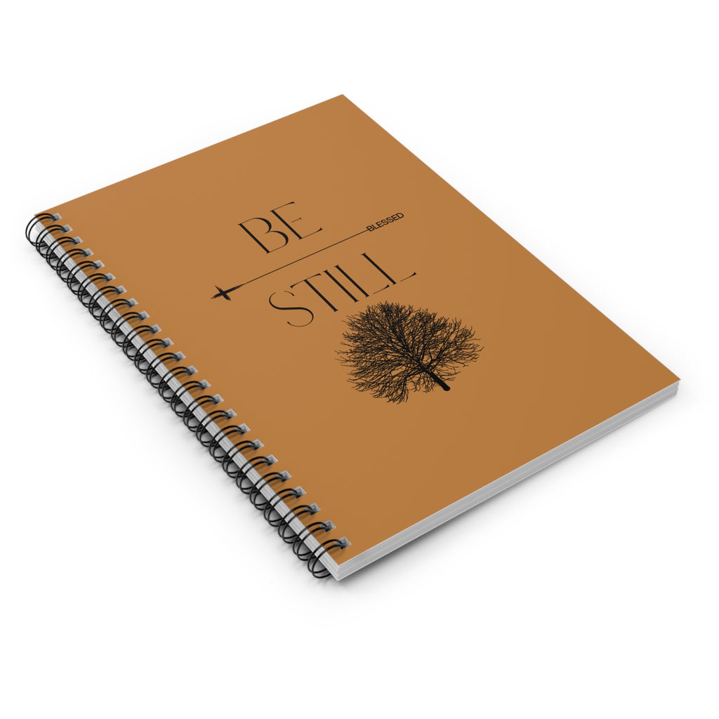 “Be Still” Spiral Notebook — Blessed Tree Ruled Journal for Prayer, Reflection & Gratitude