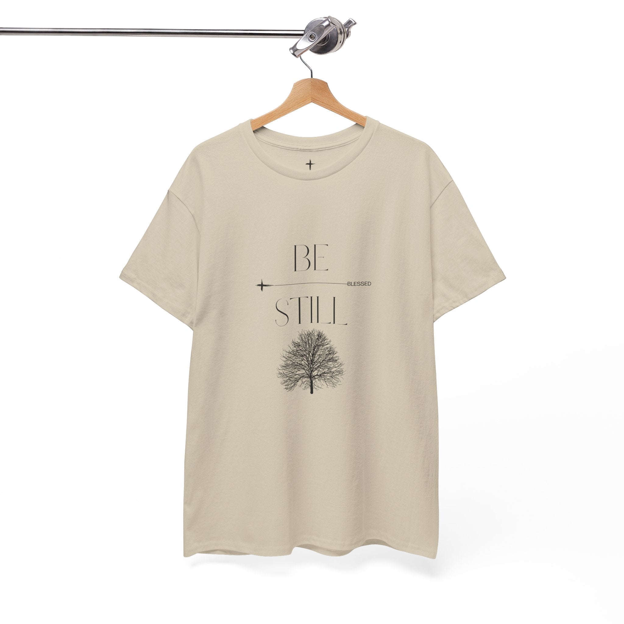Be Still T-Shirt UNISEX — Minimal Tree Graphic Tee -Medium weight, Breathable