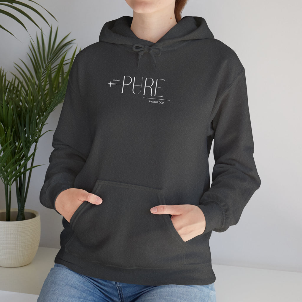 Washed PURE by HIS BLOOD Hoodie — Christian Faith Pullover