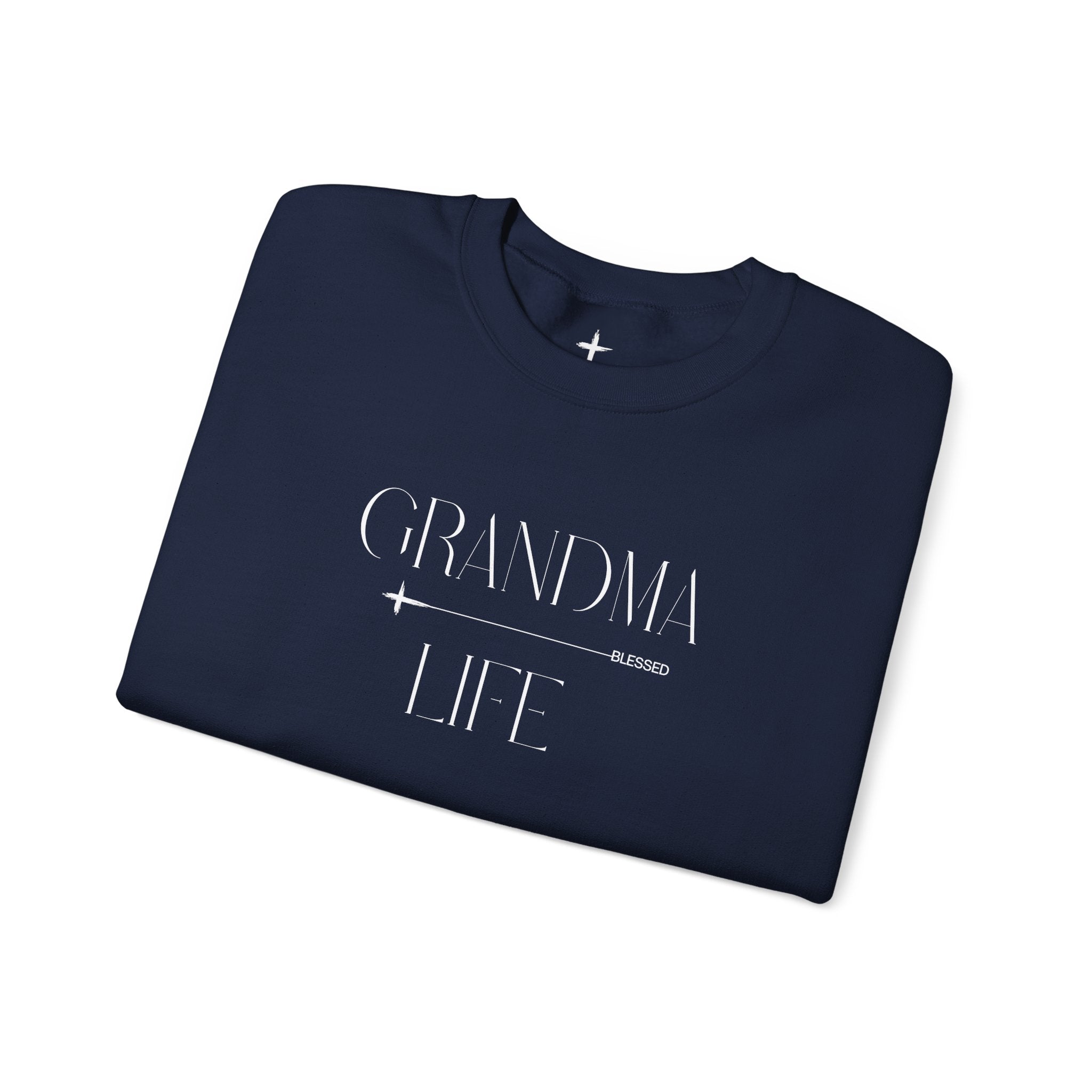 Grandma Life Blessed Crewneck Sweatshirt — Minimalist Grandmother Comfort Gift