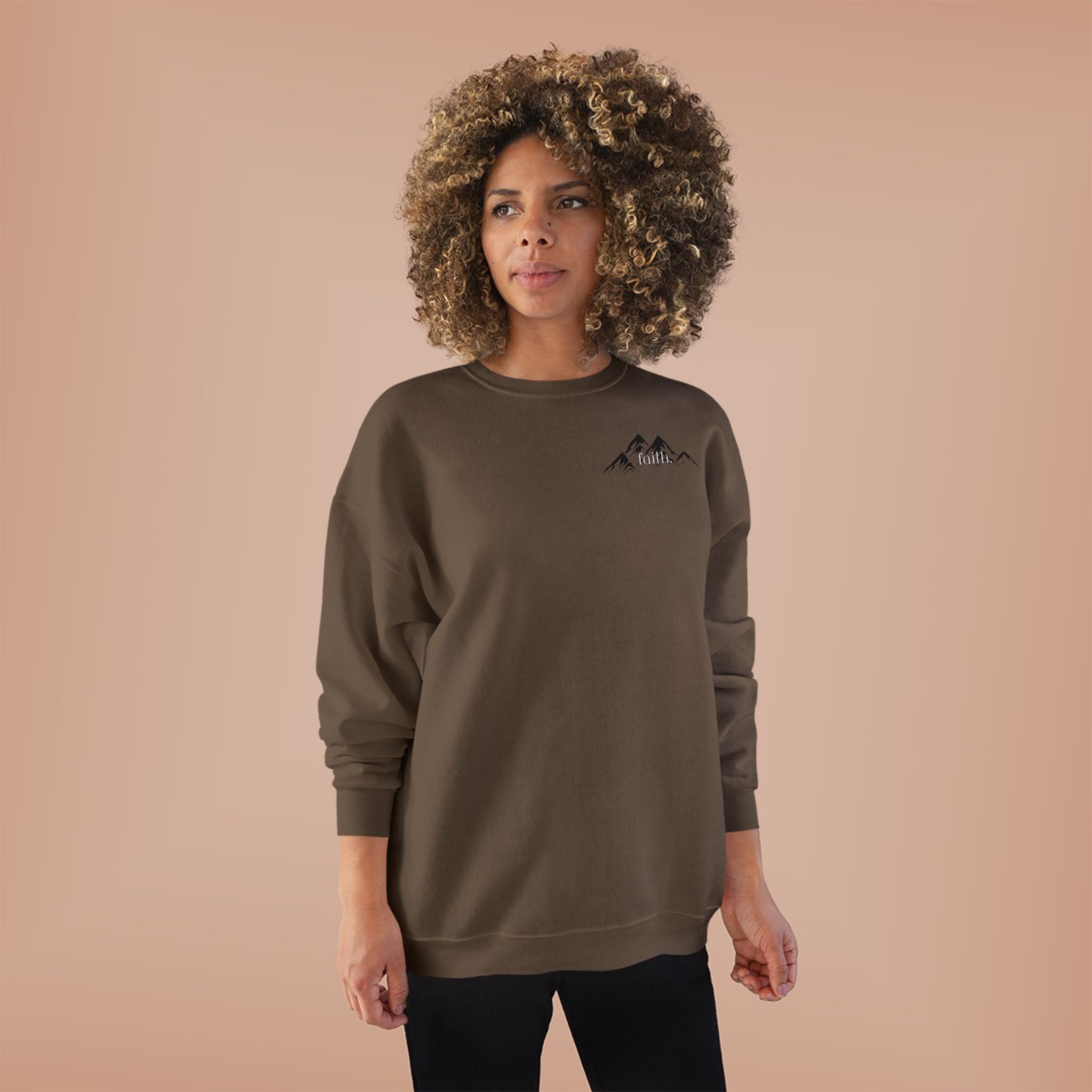 Comfy Mountain faith Crewneck UNISEX Sweatshirt- great gift!