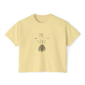 “Be Still” Boxy Tee — Minimal Tree Graphic Women's High Waist Boxy T-Shirt