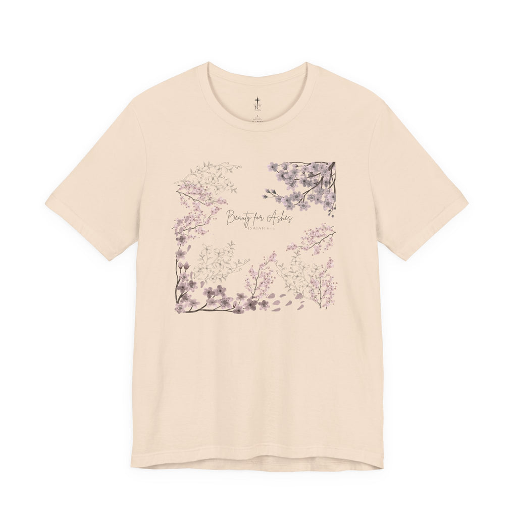 GORGEOUS “BEAUTY FOR ASHES” Women’s Floral Design Tee
