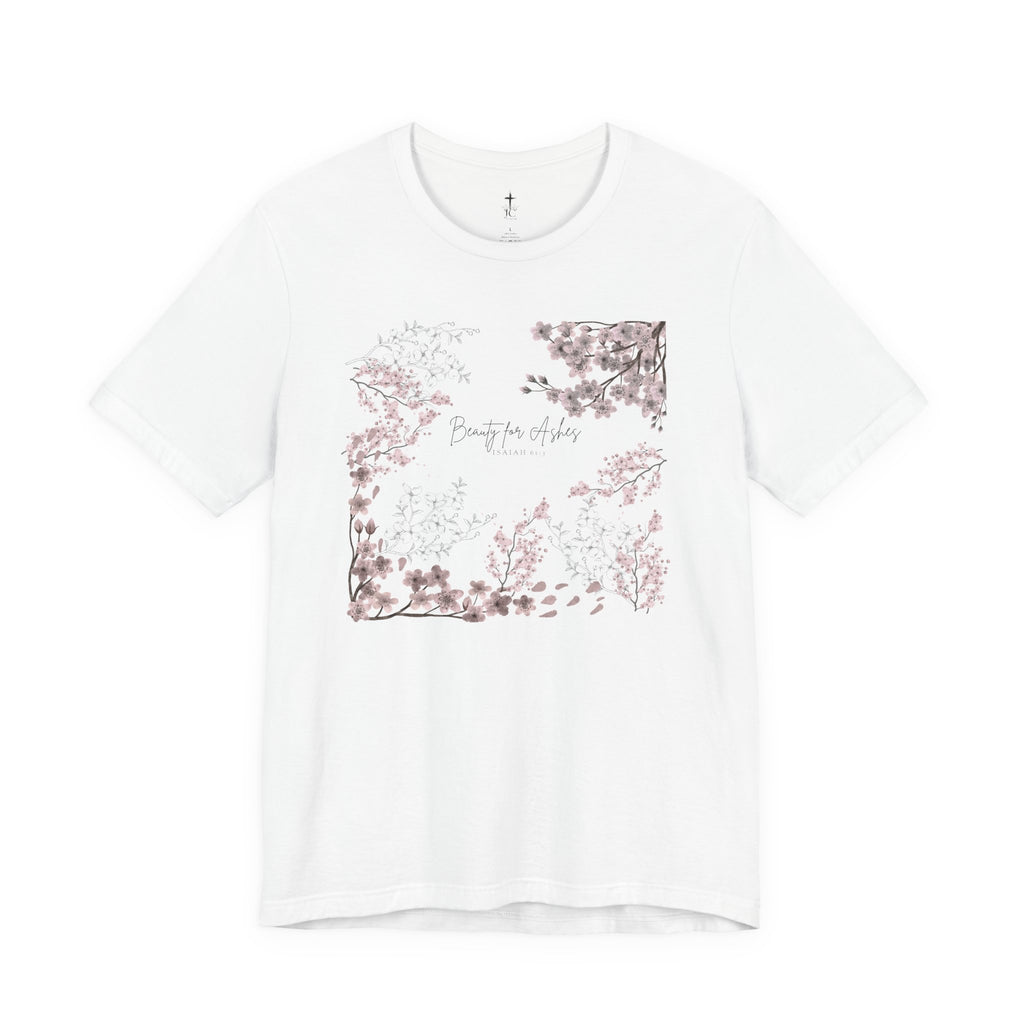 GORGEOUS “BEAUTY FOR ASHES” Women’s Floral Design Tee