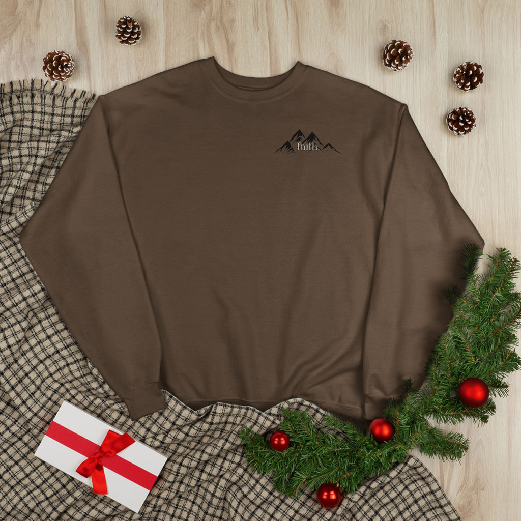 Comfy Mountain faith Crewneck UNISEX Sweatshirt- great gift!