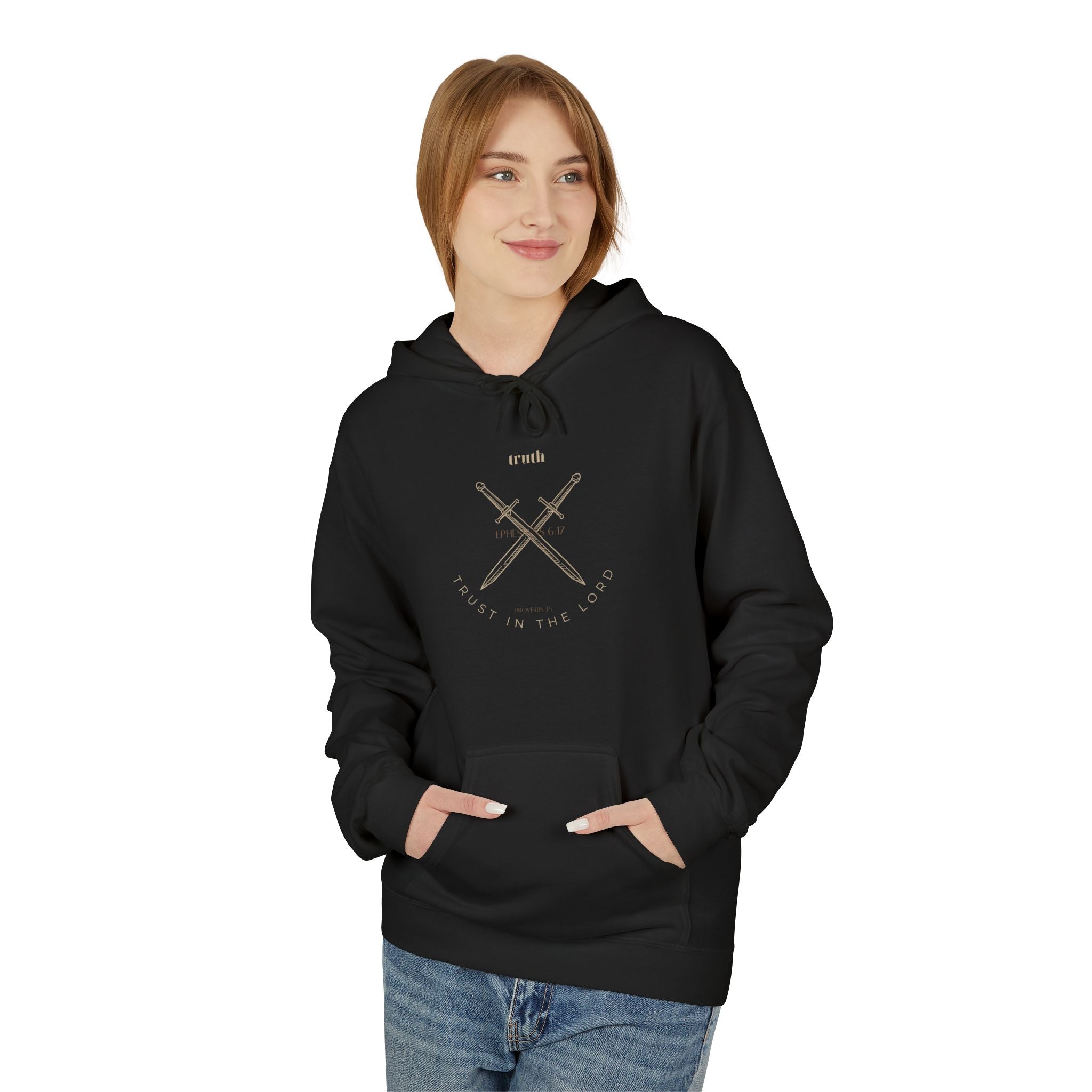 Sword of Truth Verse UNISEX Hoodie — Comfortable Faith-Based Fleece