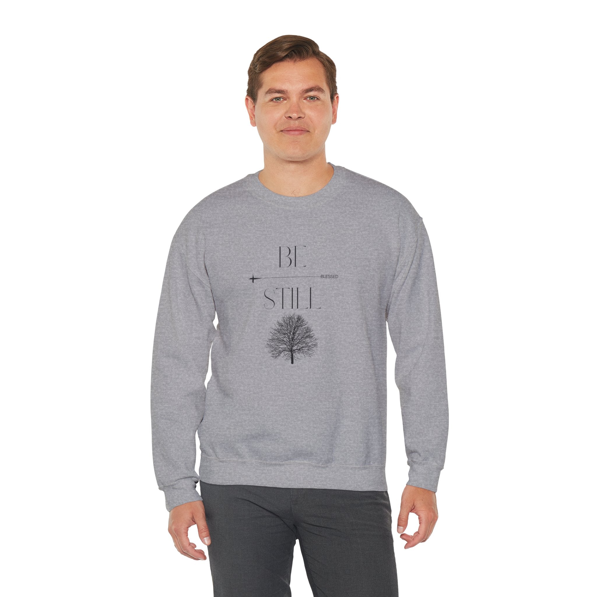 Be Still & Blessed Crewneck UNISEX Sweatshirt — Inspirational Christian Sweatshirt