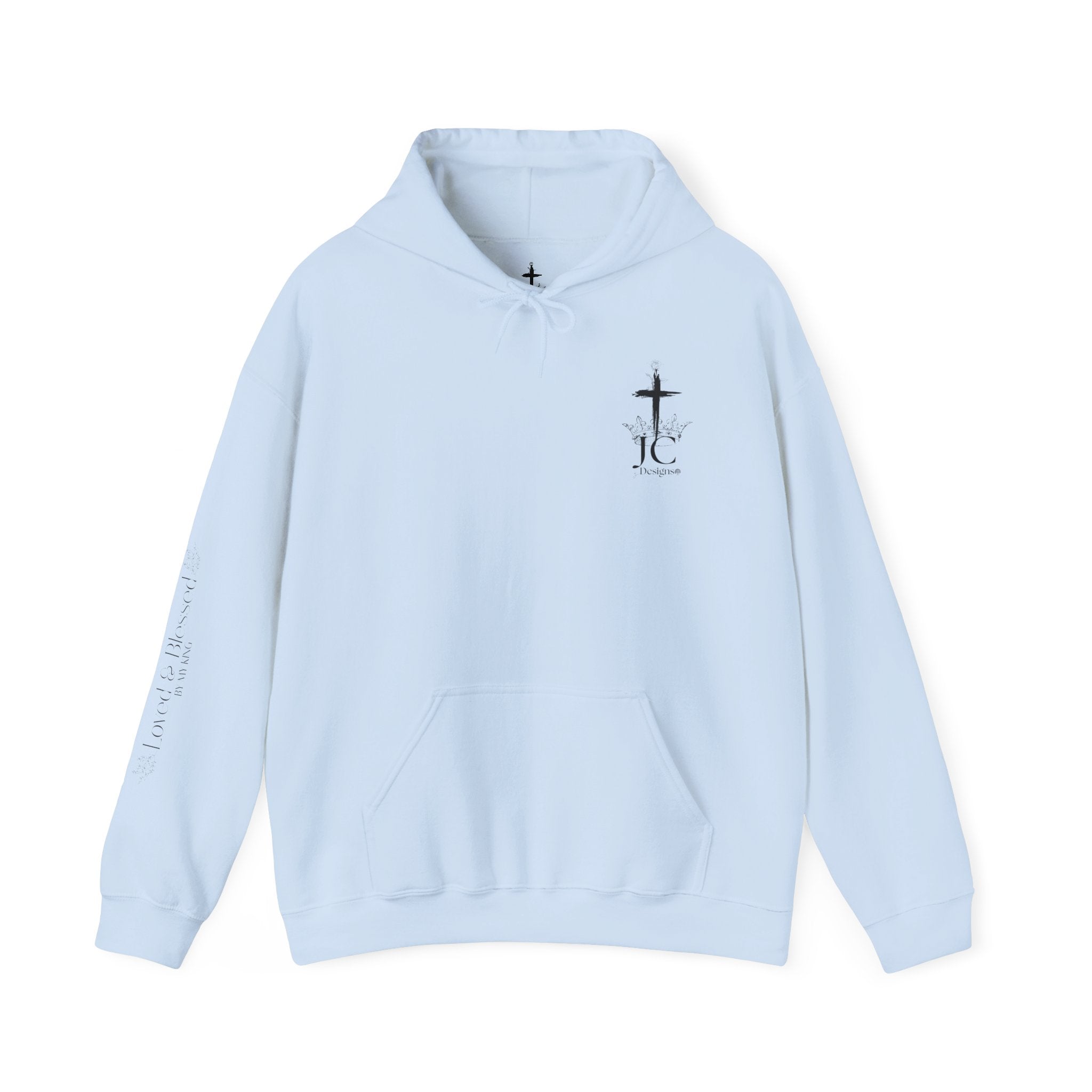 JC Designs Logo /Loved & Blessed Hoodie — UNISEX