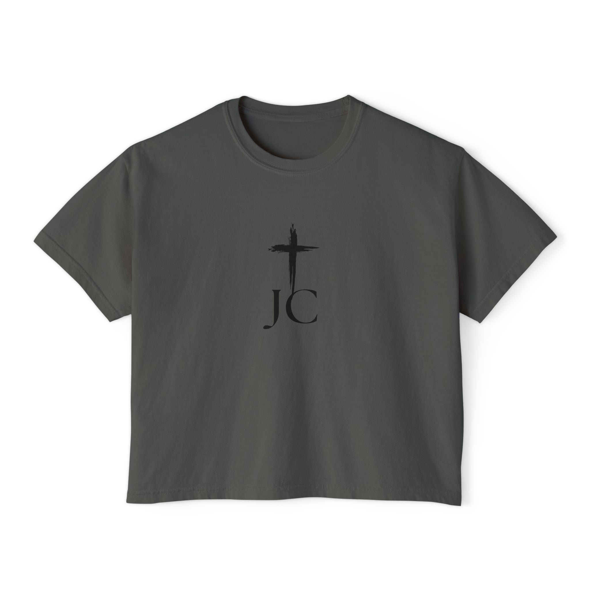 JC Designs Logo -  Boxy Tee – High waisted boxy style tee