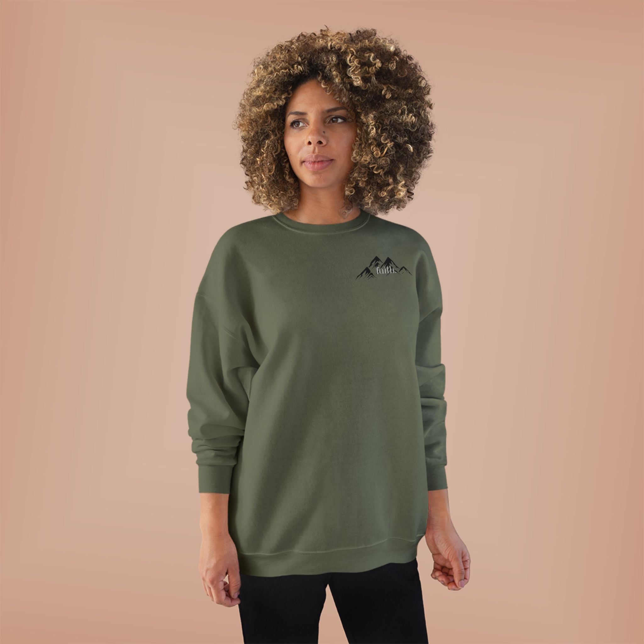 Comfy Mountain faith Crewneck UNISEX Sweatshirt- great gift!