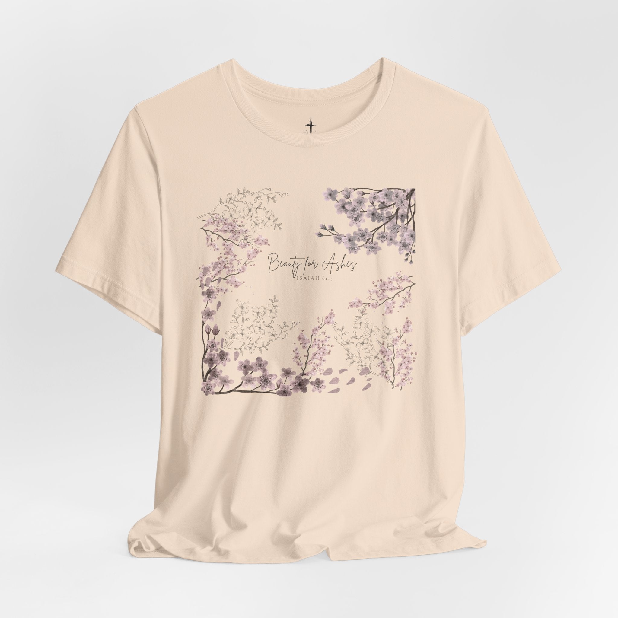 GORGEOUS “BEAUTY FOR ASHES” Women’s Floral Design Tee