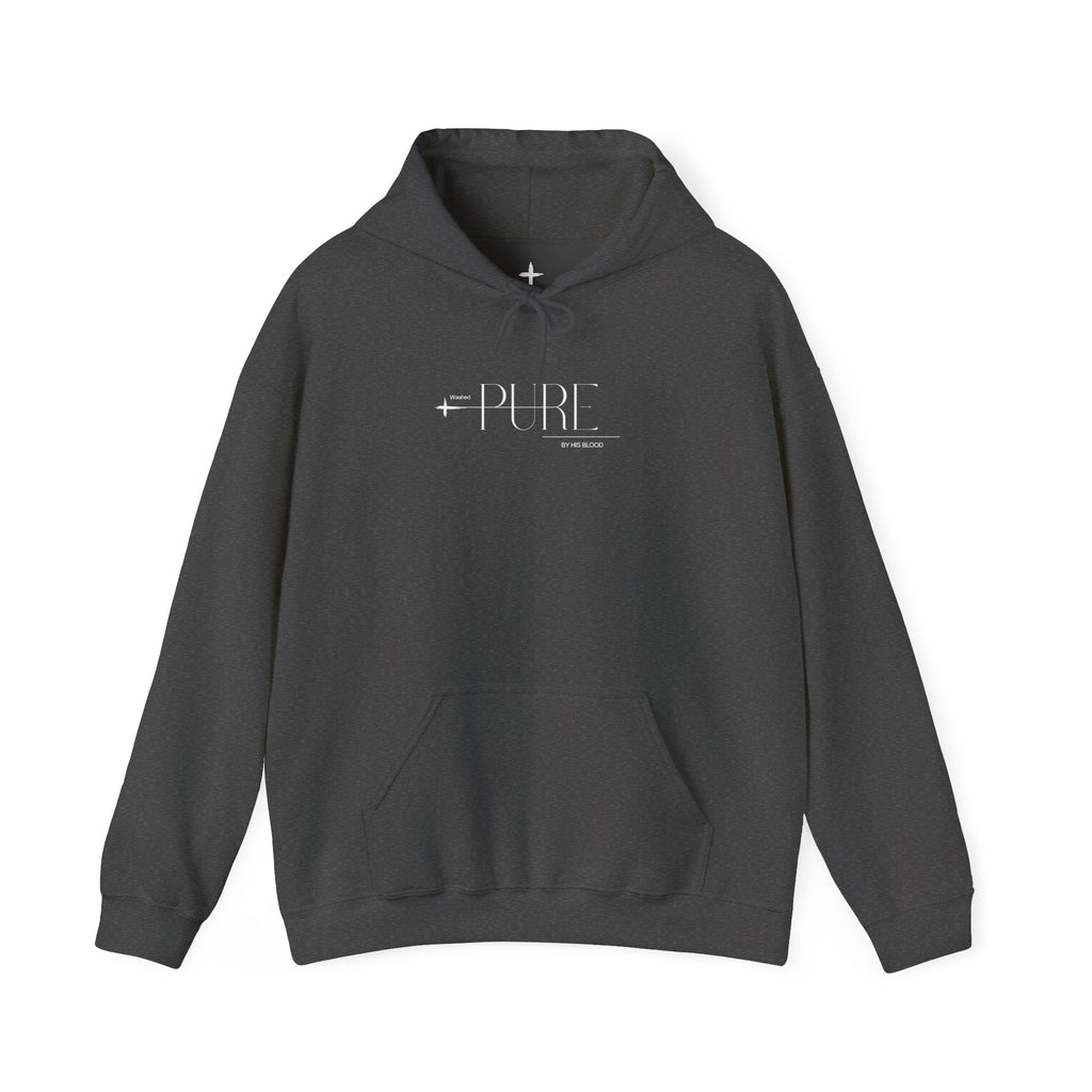 Washed PURE by HIS BLOOD Hoodie — Christian Faith Pullover