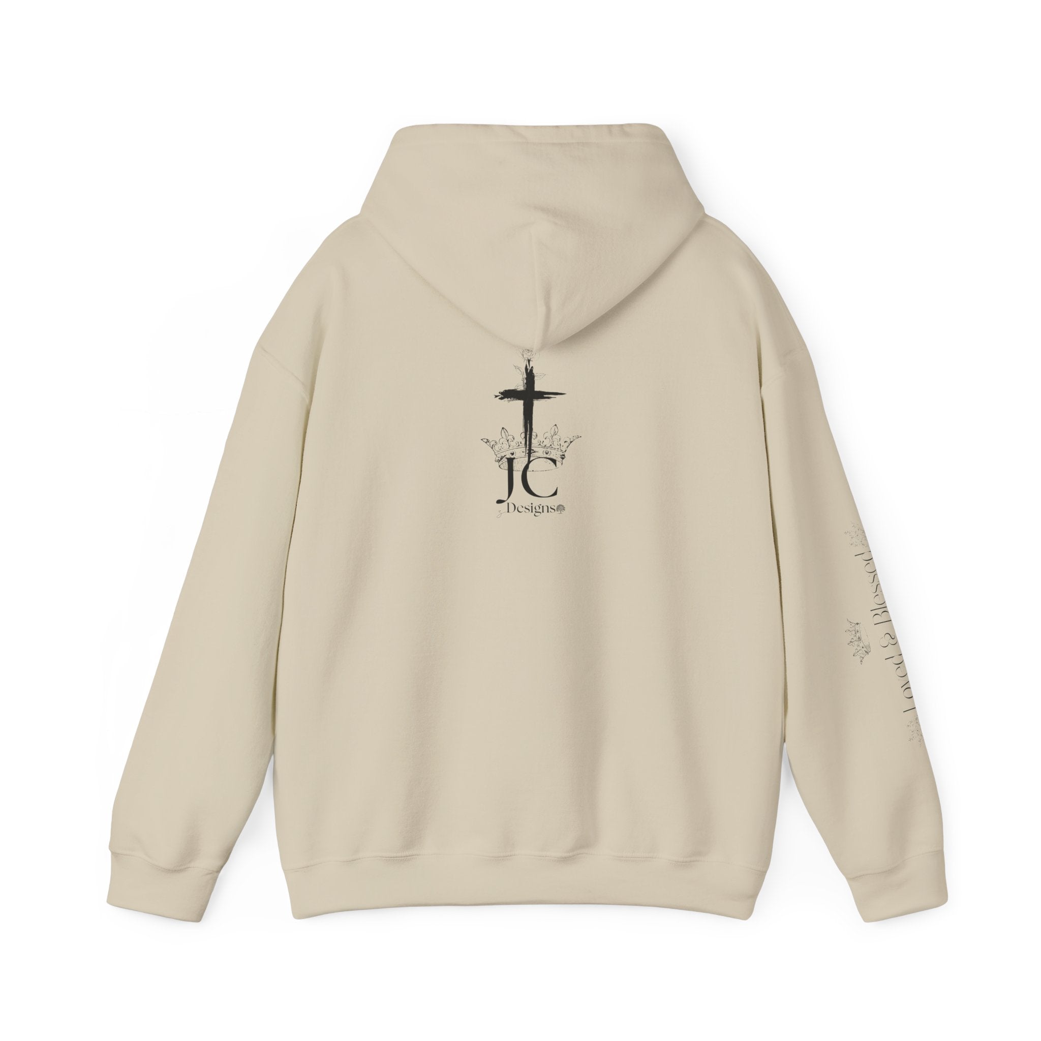 JC Designs Logo /Loved & Blessed Hoodie — UNISEX