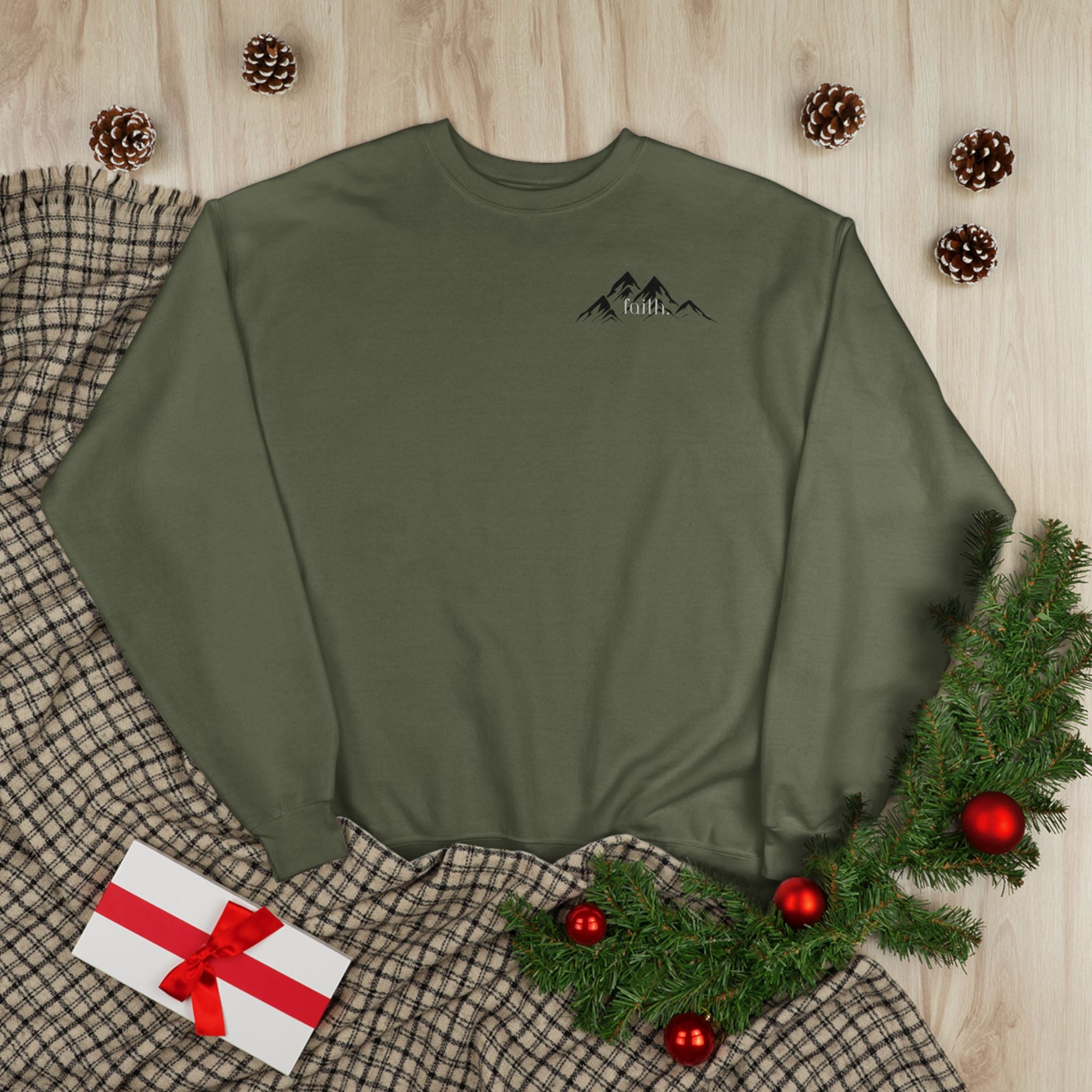 Comfy Mountain faith Crewneck UNISEX Sweatshirt- great gift!