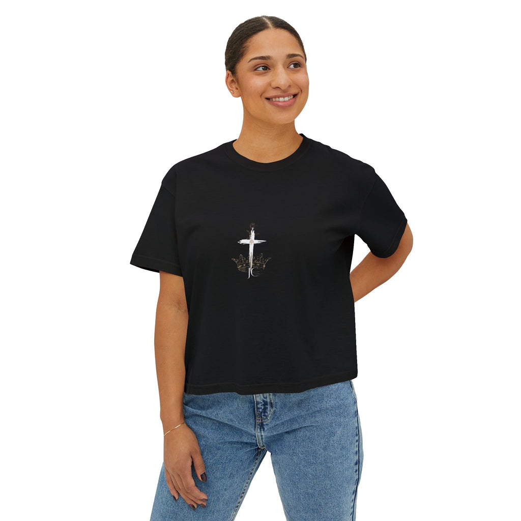 JC Designs Logo -  Boxy Tee – High waisted boxy style tee