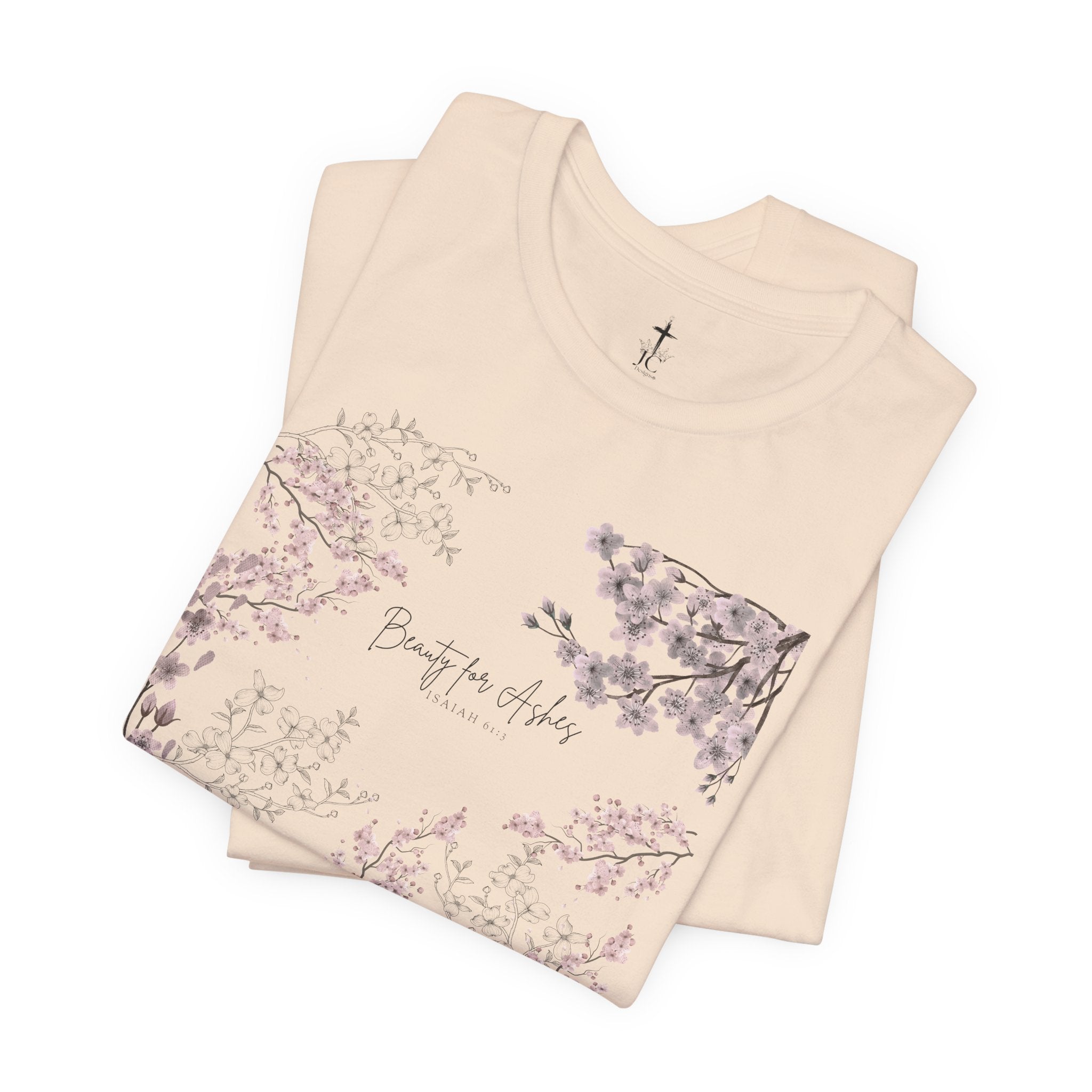 GORGEOUS “BEAUTY FOR ASHES” Women’s Floral Design Tee